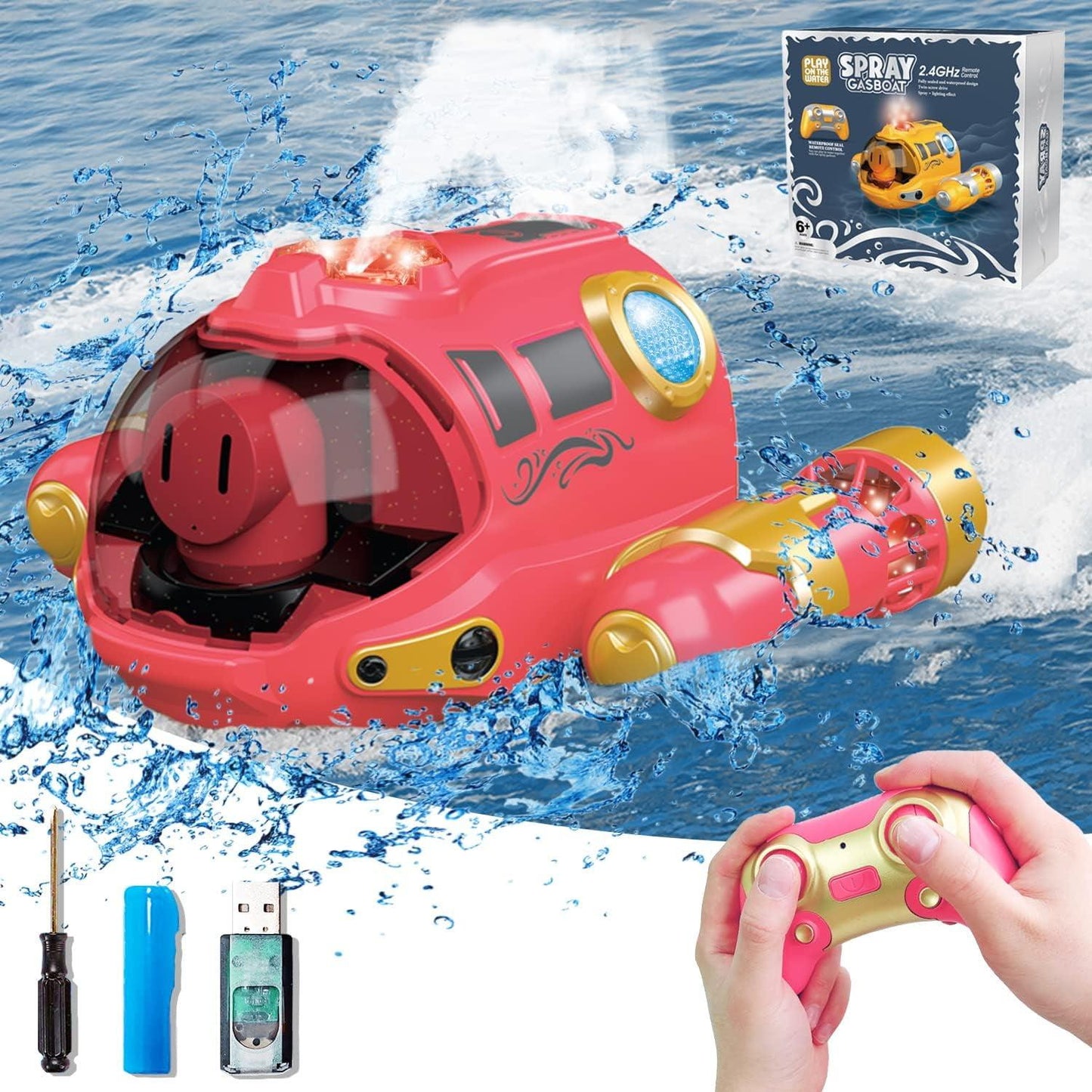 Remote Control Spray Speed Boat Toy – Water RC Racing Boat for Kids