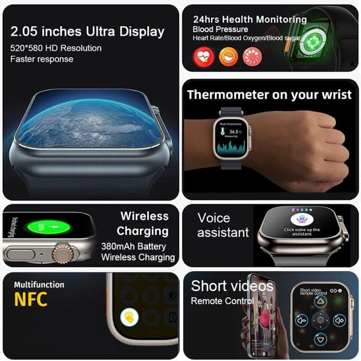 T800 Ultra Series 8 Smart Watch with NFC