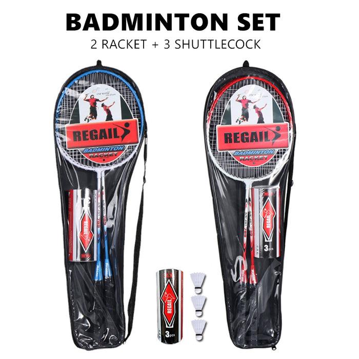Badminton Racket Set for 2 Players – 2 Racquets with Shuttlecock Pack for Outdoor & Indoor Play
