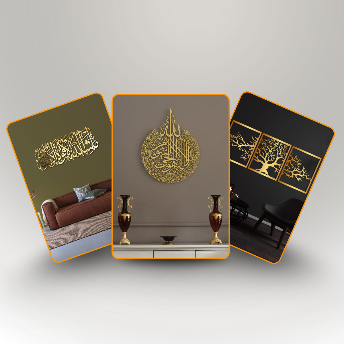Nature & Faith Collection: Ayatul Kursi, 3-Piece Life Tree, and Mashallah Bundle
