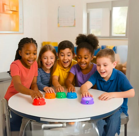 Quiz Buzzers with Lights & Sounds ā 4-Piece Game Show Answer Buzzer Set