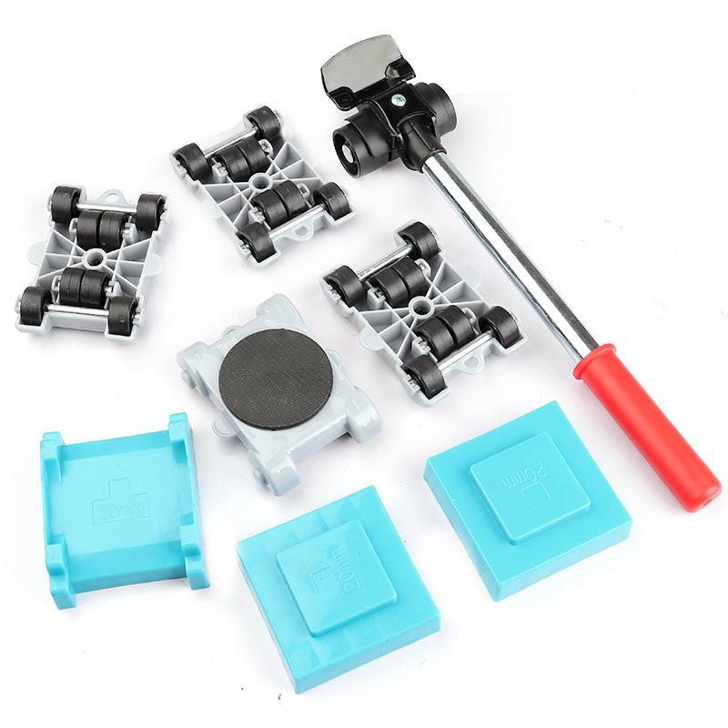 Heavy Furniture Moving Tool Set – Lifting Lever & Roller Sliders for Moving Cabinets, Sofas & Appliances