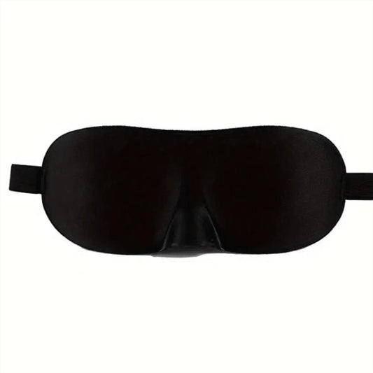 Soft Sleep Eye Mask – Comfortable Black Sleeping Blindfold for Travel & Hom