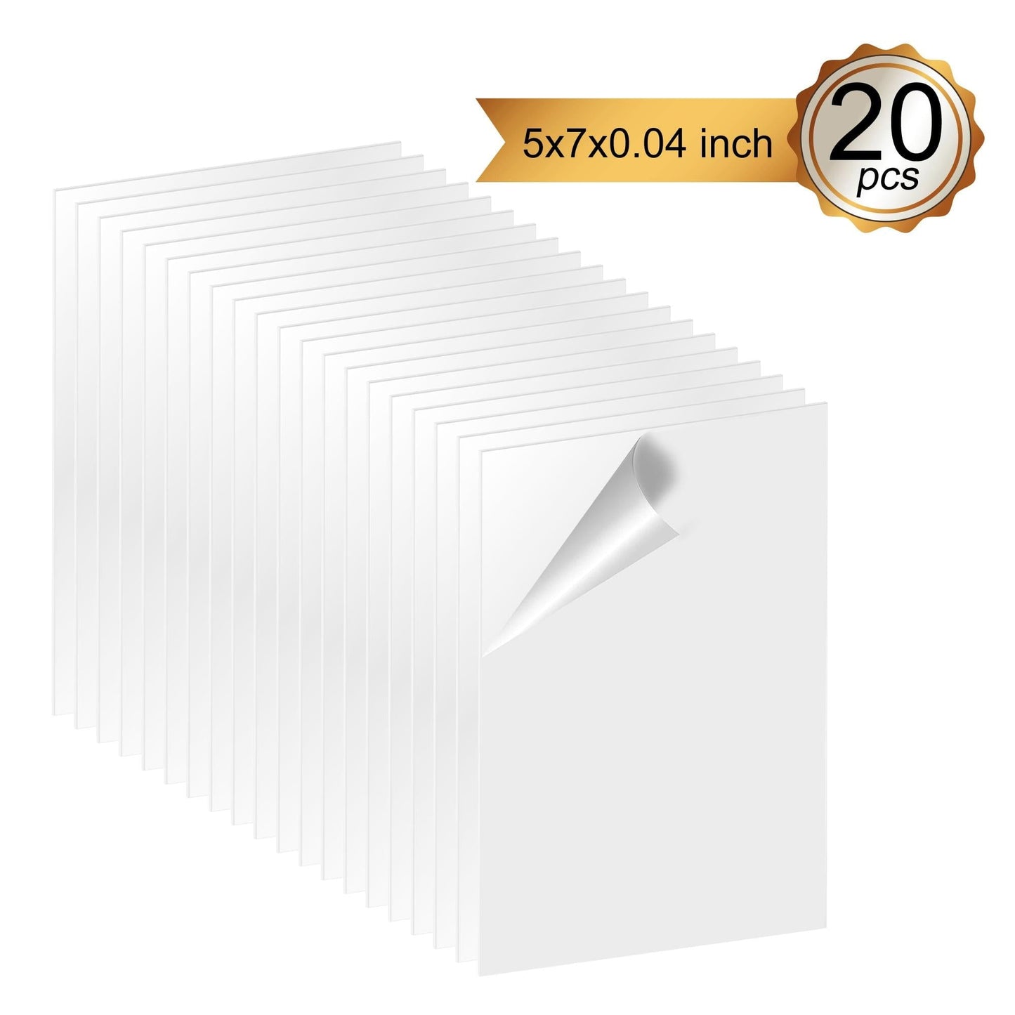 20-Piece Clear Acrylic A5 Craft Sheets