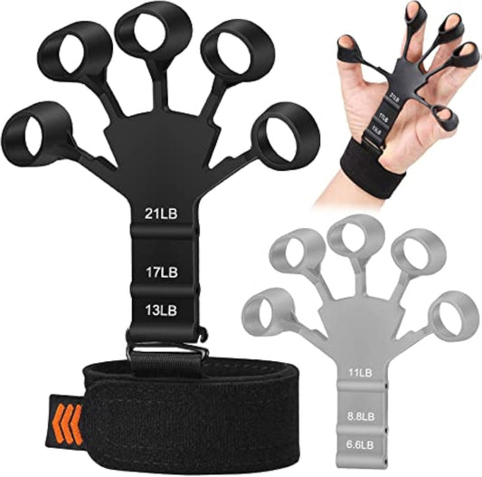 Finger Hand Grip Strengthener – Adjustable Finger & Forearm Exerciser for Grip Training