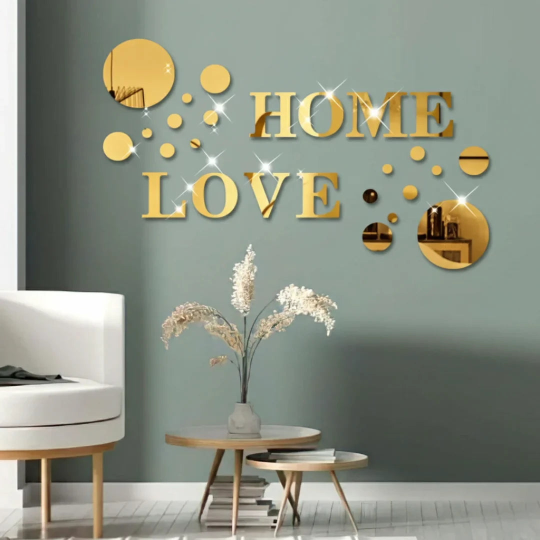 26-Piece Acrylic 3D HOME LOVE Wall Décor