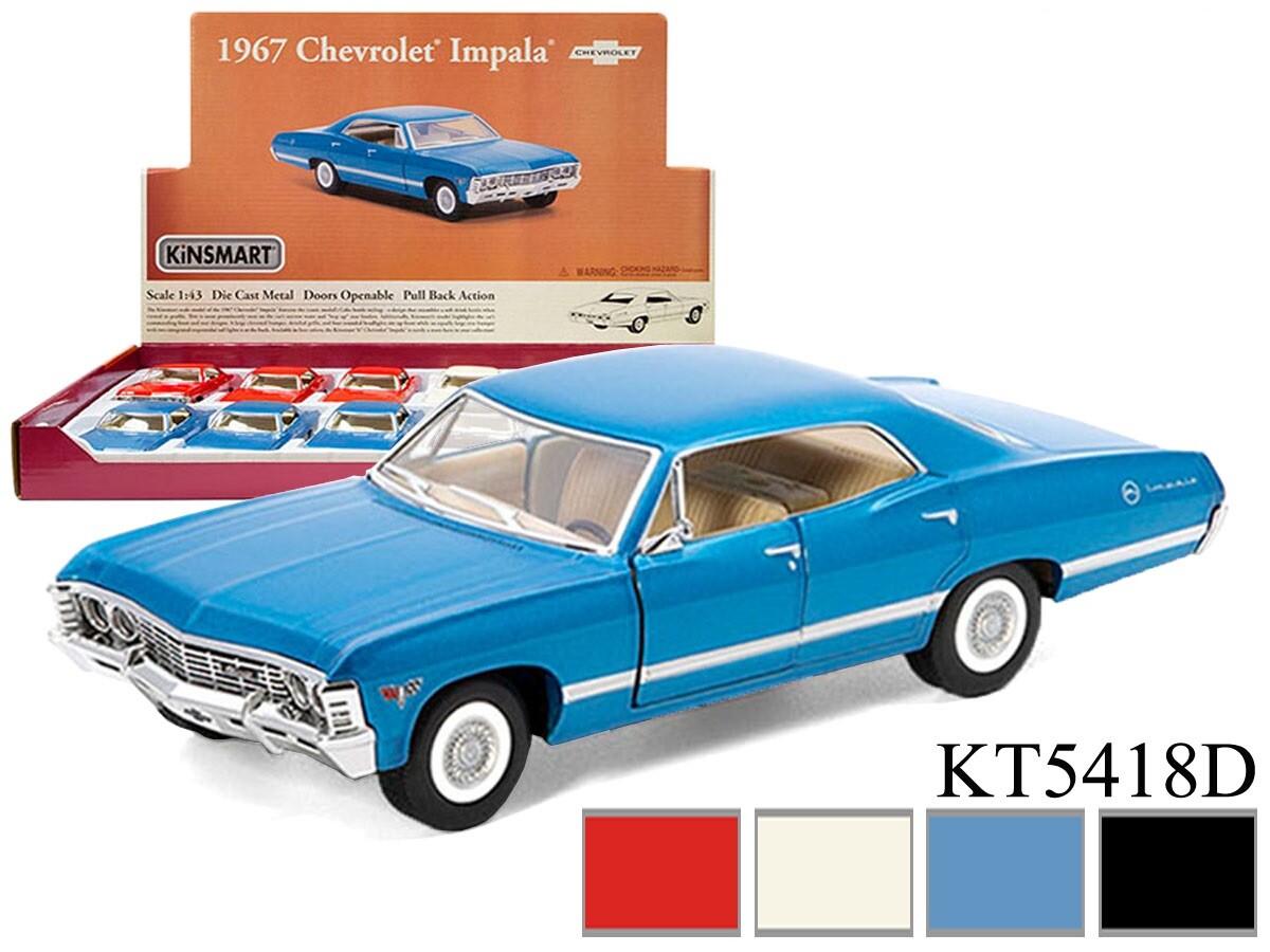 KINSMART 1967 Chevrolet Impala Die-Cast Model Car 1:43 – Classic Collectible Toy