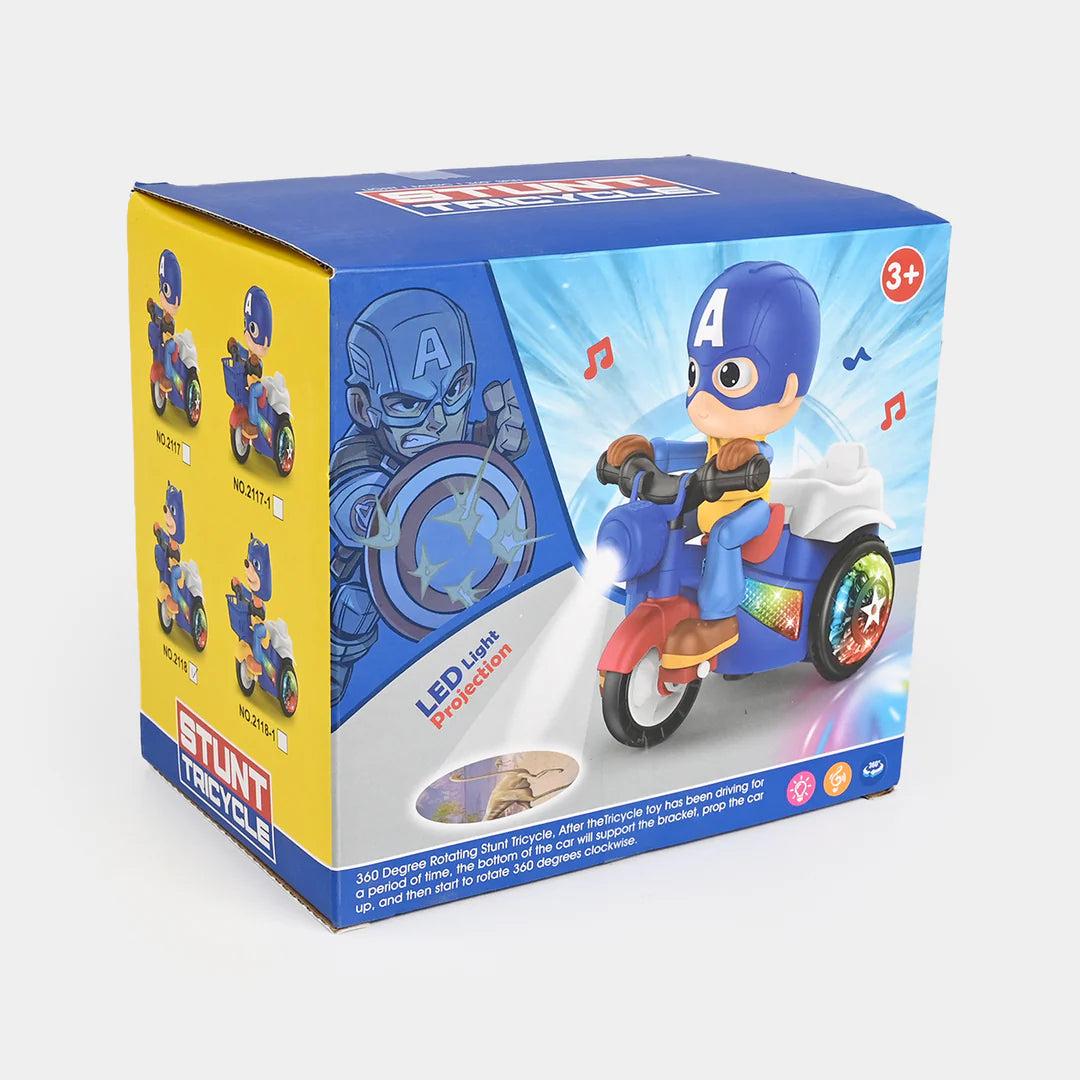 Kids Stunt Tricycle Toy – Colorful Pull-Back & Trick Bicycle