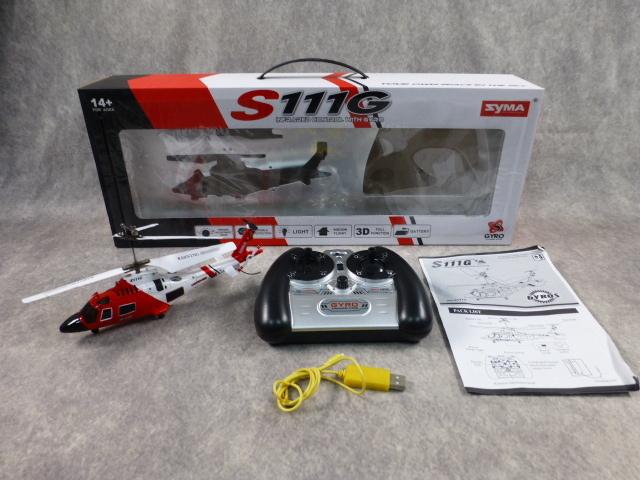 SYMA S111G Coast Guard Rescue RC Helicopter – 3-Channel Gyro-Controlled Helicopter