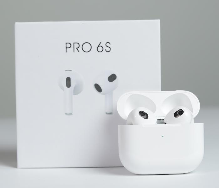 Pro 6S TWS Wireless Earbuds – Bluetooth Stereo Earphones with Charging Case