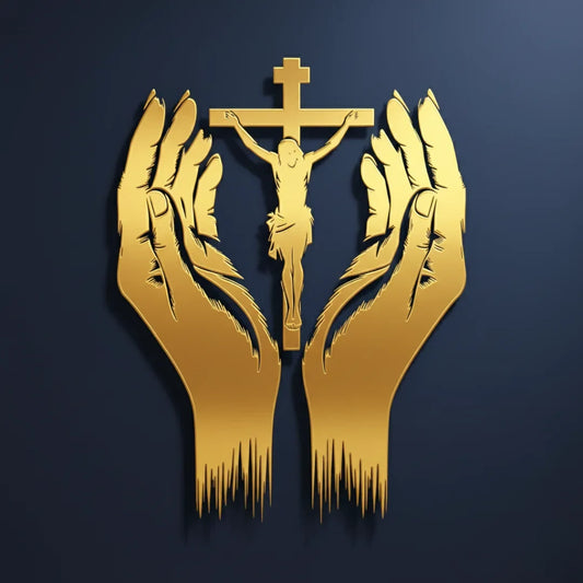 Jesus Christ & Praying Hands Wall Decal UAE | Christian Home & Church Decor for Christmas & Baptism