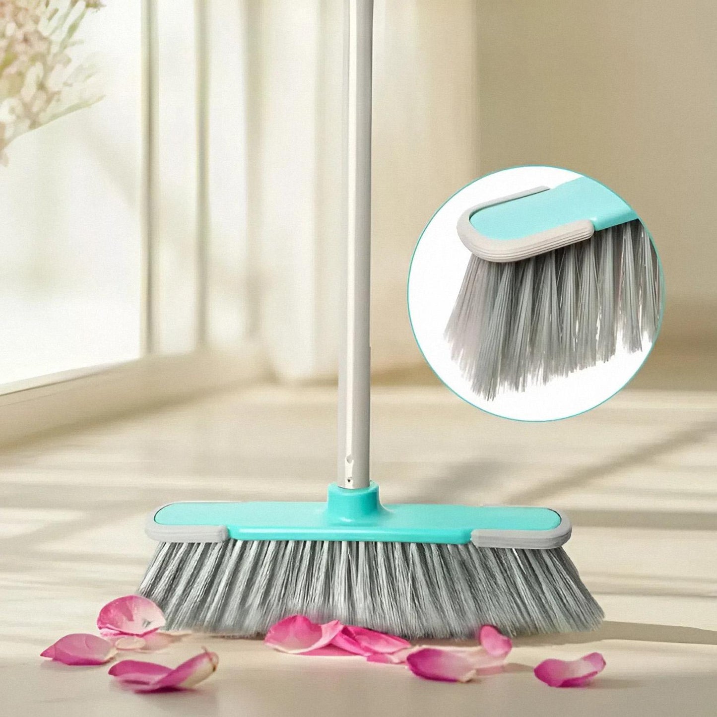 Long Handle Floor Broom – Multi-Surface Household Cleaning Brush