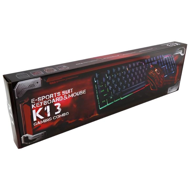 RGB Backlit Gaming Keyboard & Mouse Combo – Wired Gaming Keyboard Set for PC & Laptop