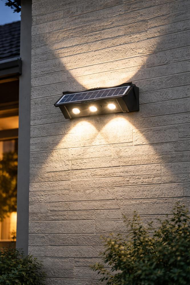 Solar Powered LED Wall Light