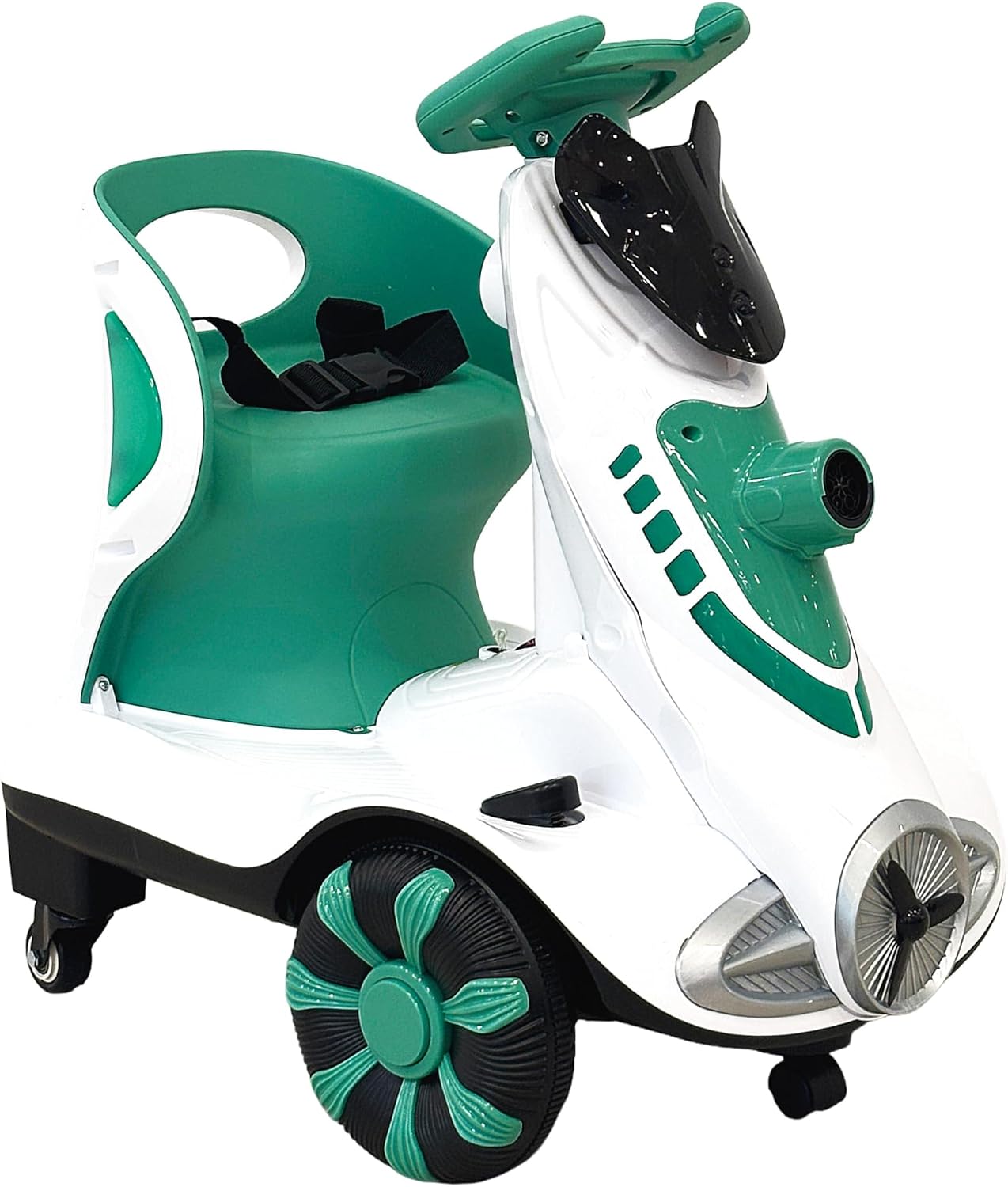 Kids Electric Ride-On Car, Red and White, Racing Style, Battery Powered, Indoor/Outdoor Use 3-5 years (green/white)