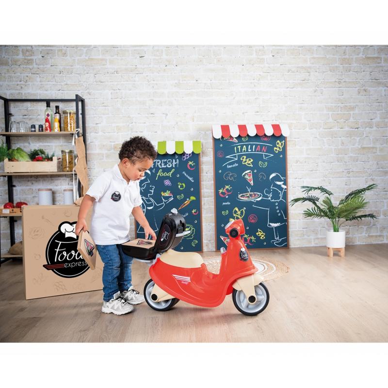 Fast Food Motorcycle Toy – Kids Pretend Play Delivery Motorbike with Accessories