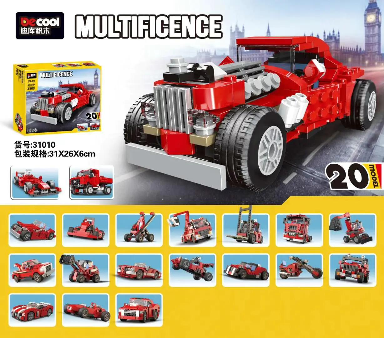 DECOOL Multificence 31010 Vintage Car Building Set – 278+ Pieces 20-in-1