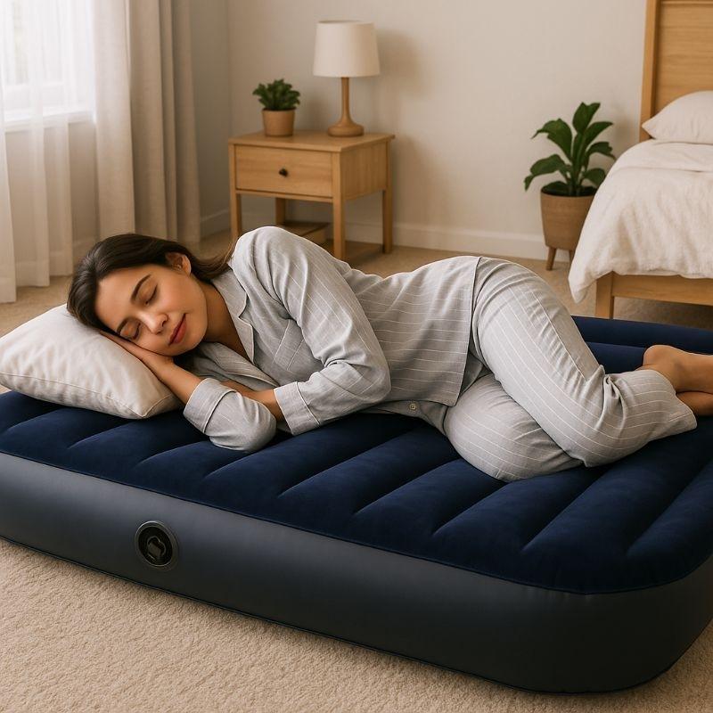 Inflatable Air Mattress 30 × 75 × 10 Inch – Portable Single Air Bed for Home, Guests & Travel