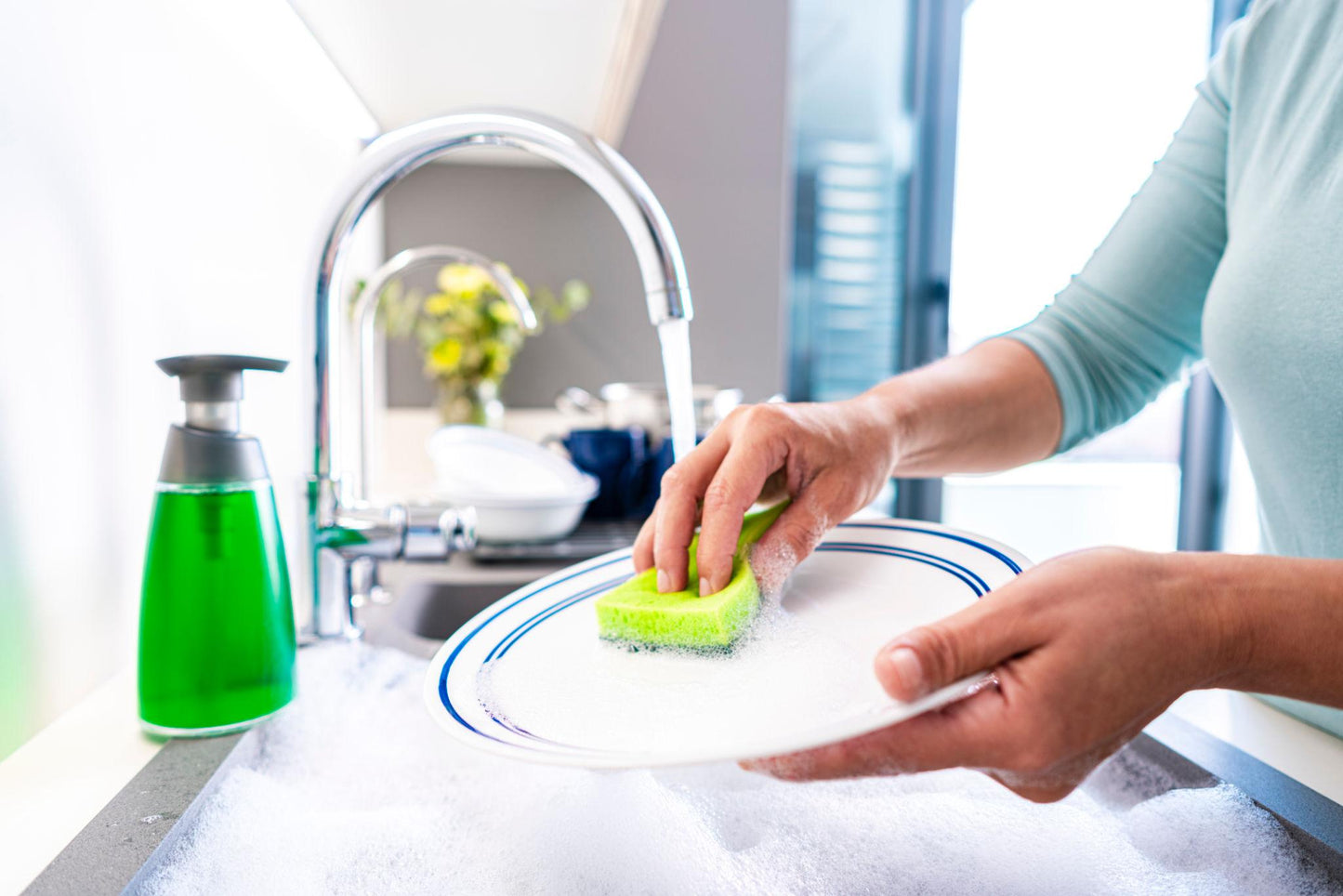 Kitchen Dishwashing Sponges Pack of 3 – Dual-Sided Scrub & Cleaning Sponges