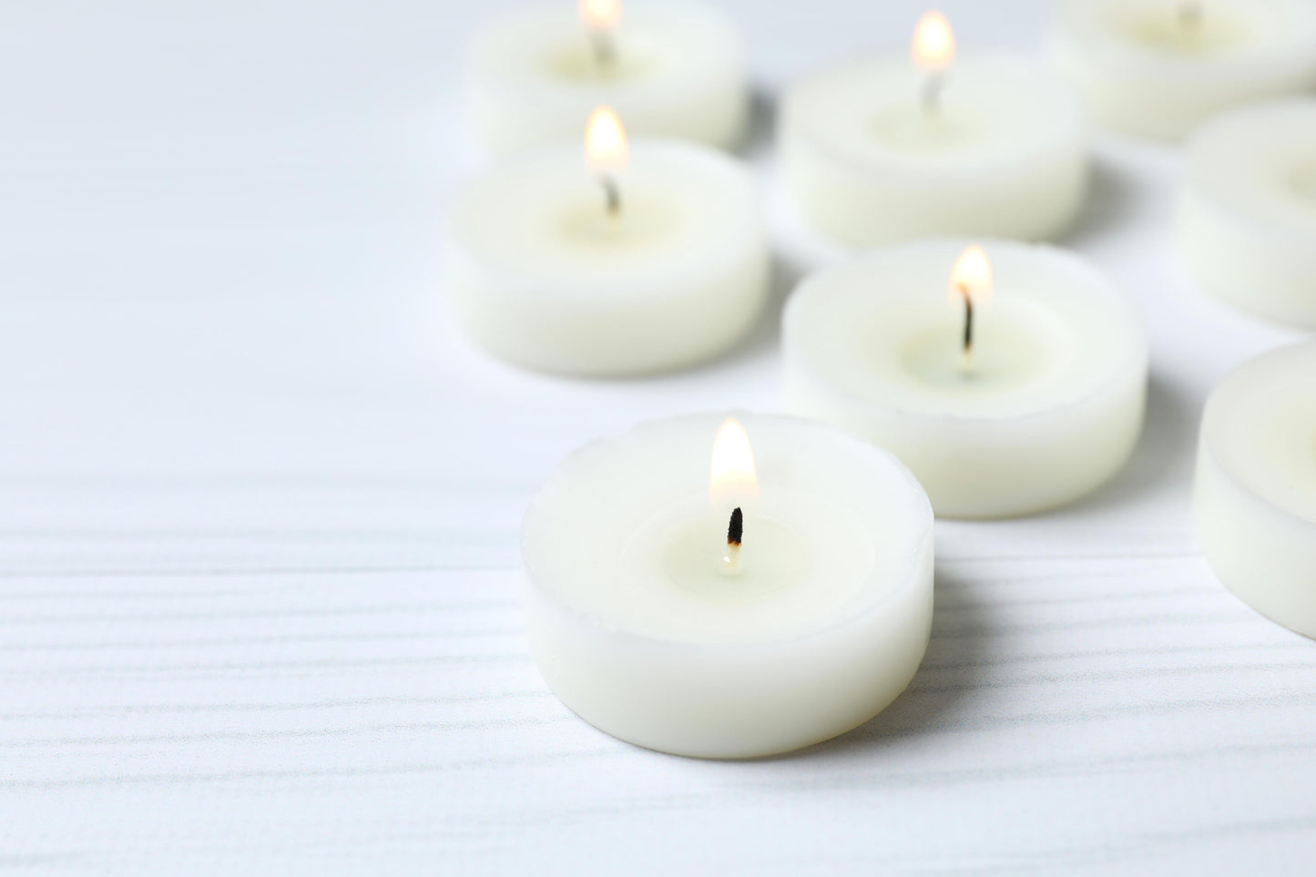 100-Pack White Tea Light Candles – Long-Lasting Decorative Candles for Home & Events