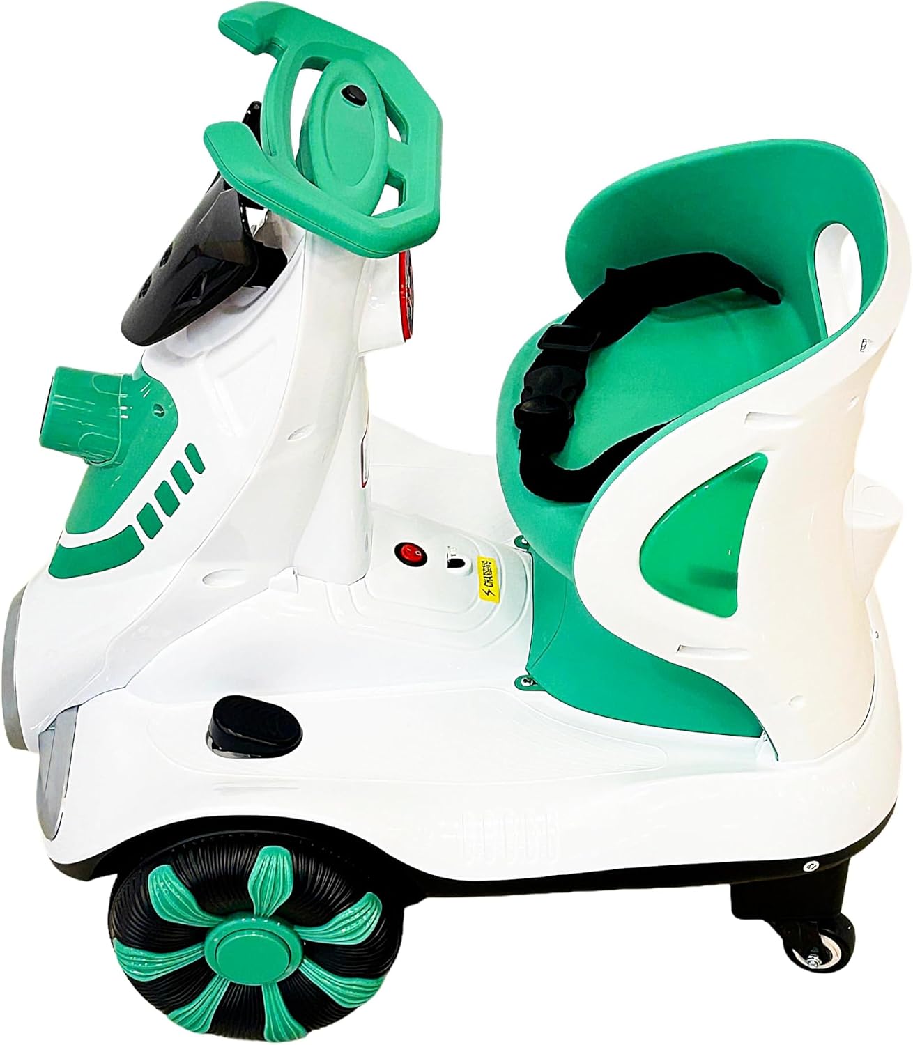 Kids Electric Ride-On Car, Red and White, Racing Style, Battery Powered, Indoor/Outdoor Use 3-5 years (green/white)