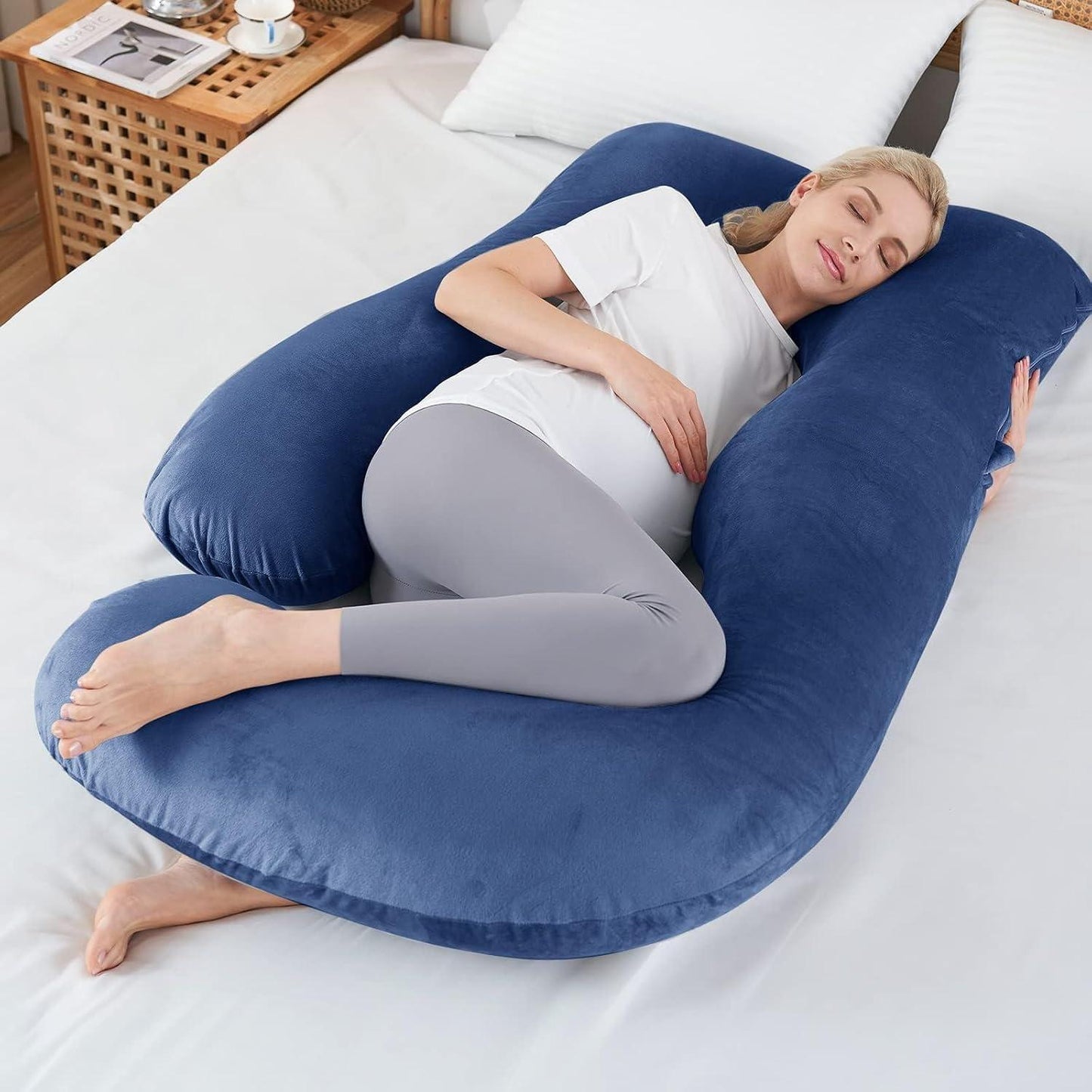 Adam Home U-Shaped Full Body Pregnancy Support Pillow