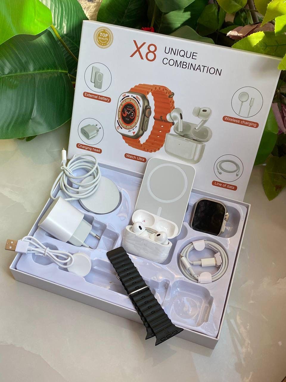 X8 Unique Combination Smart Watch 8-in-1 Set