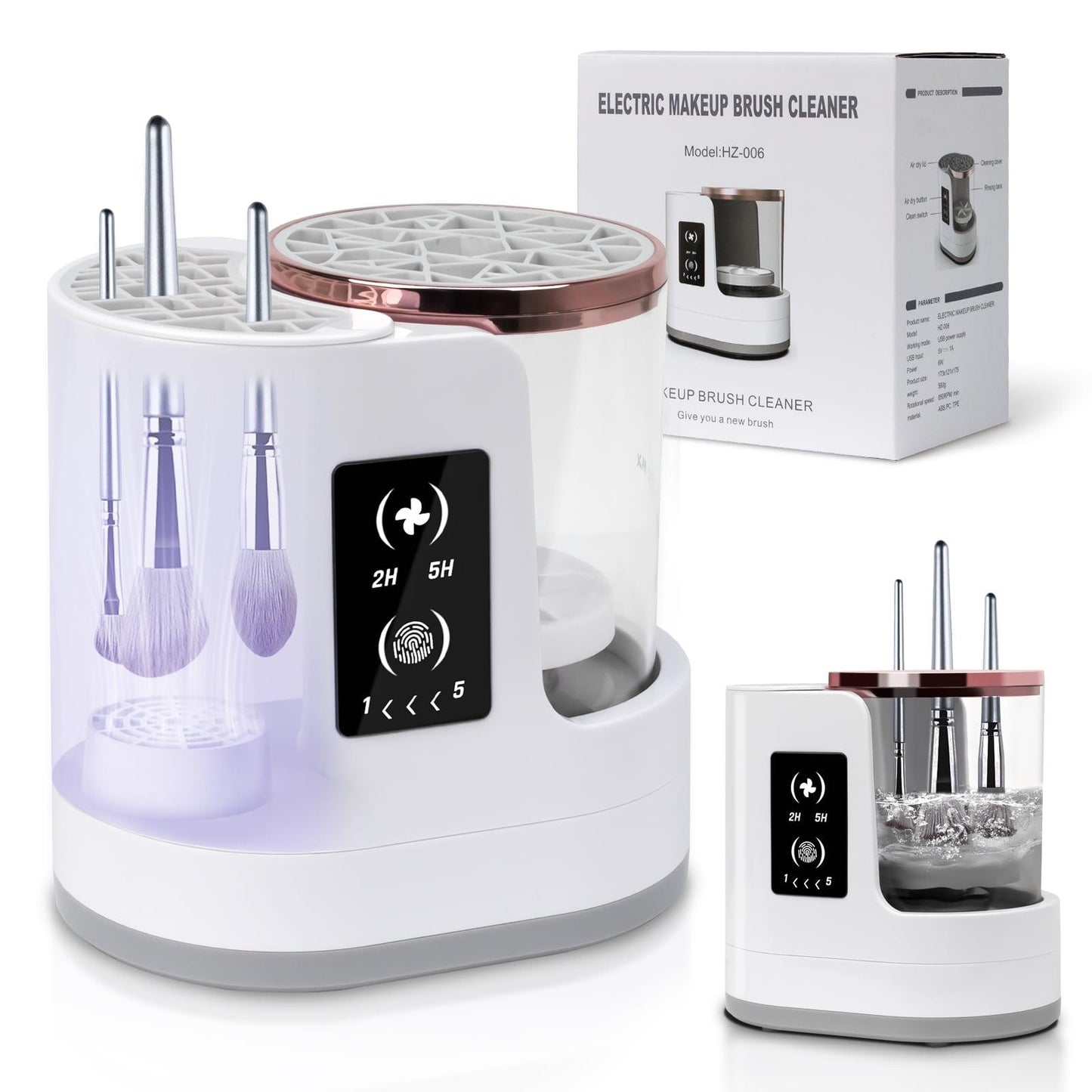 Electric Makeup Brush Cleaner & Dryer – Automatic Makeup Brush Washing Machine