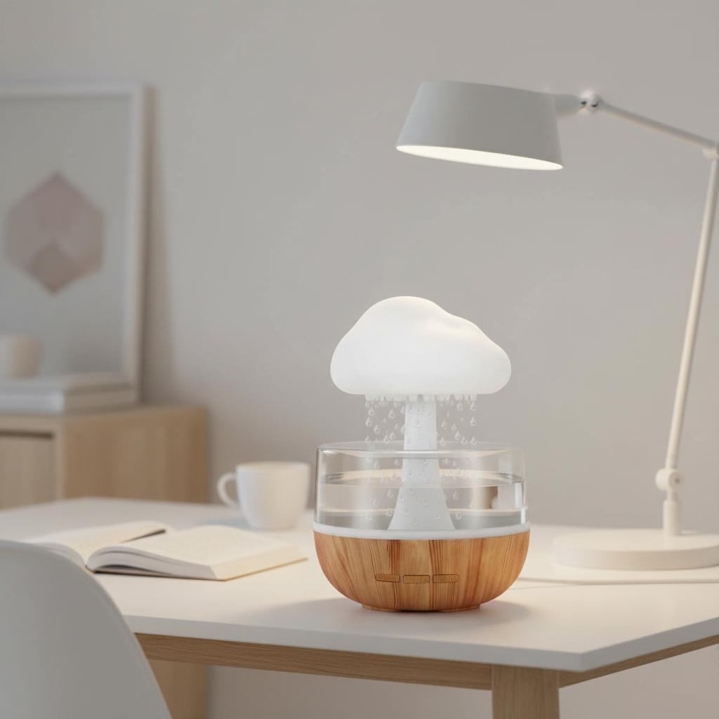 Rain Cloud Humidifier – LED Aroma Diffuser & Night Light