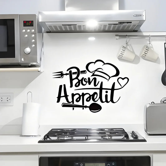 Chef's Cap Fork Spoon Acrylic Wall Decal - Beautiful Kitchen Decor for UAE Homes & Restaurants