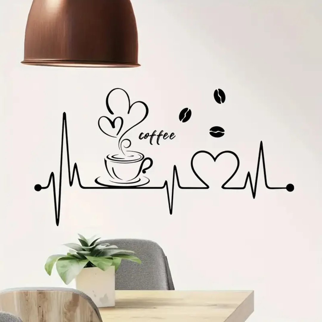 Coffee Heartbeat Wall Art – Acrylic Café & Kitchen Décor UAE