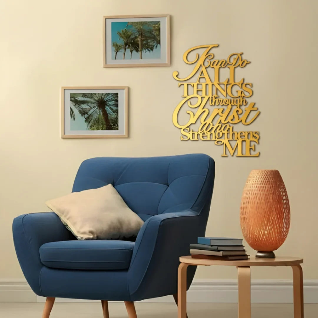 I Can Do All Things Through Christ Acrylic Wall Décor | Christian Home UAE