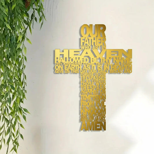 Jesus Cross with Prayer – Christmas Gift Wall Decor UAE