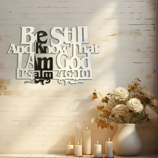 Psalm 46:10 Wall Art – Be Still and Know That I Am God | Christmas Gift UAE
