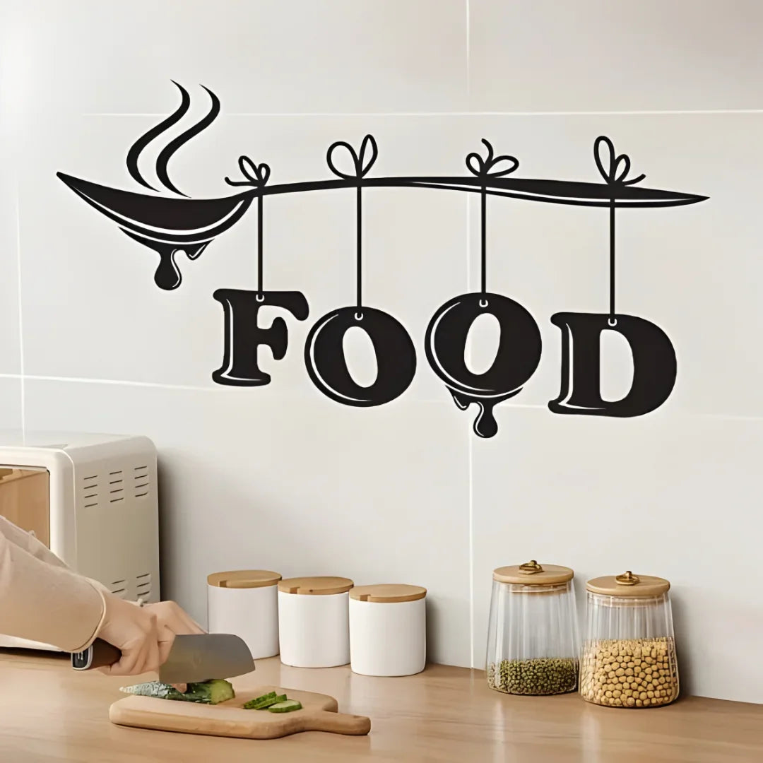 Spoon With Food Acrylic Wall Decal | Beautiful Kitchen Decor