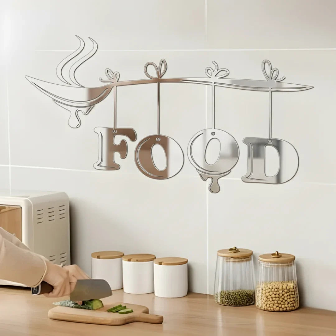 Spoon With Food Acrylic Wall Decal | Beautiful Kitchen Decor