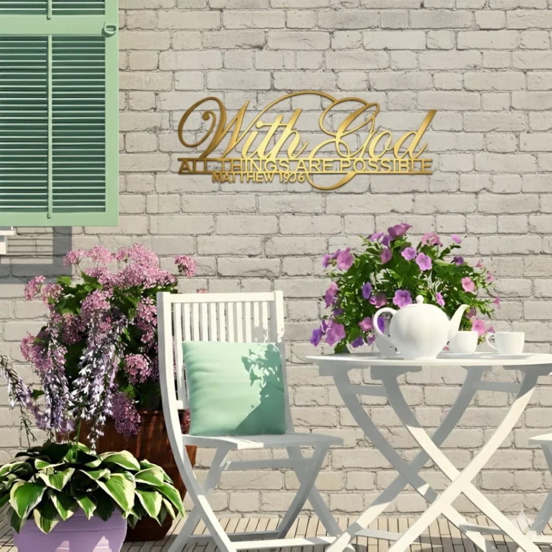 With God All Things Are Possible Acrylic Wall Décor | Christmas Gift UAE