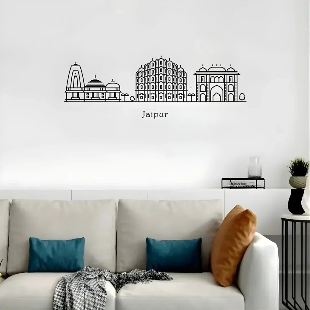 Acrylic Jaipur Skyline Wall Art for Home Decor