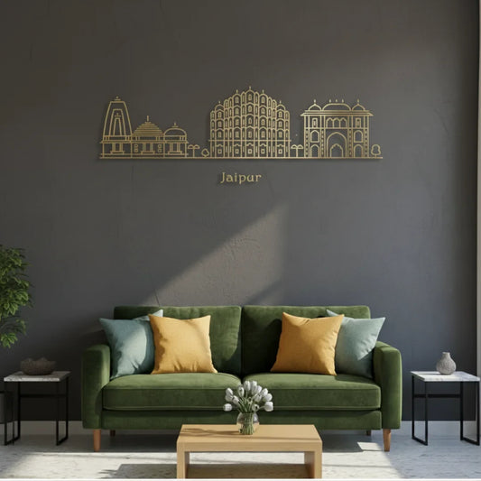 Acrylic Jaipur Skyline Wall Art for Home Decor