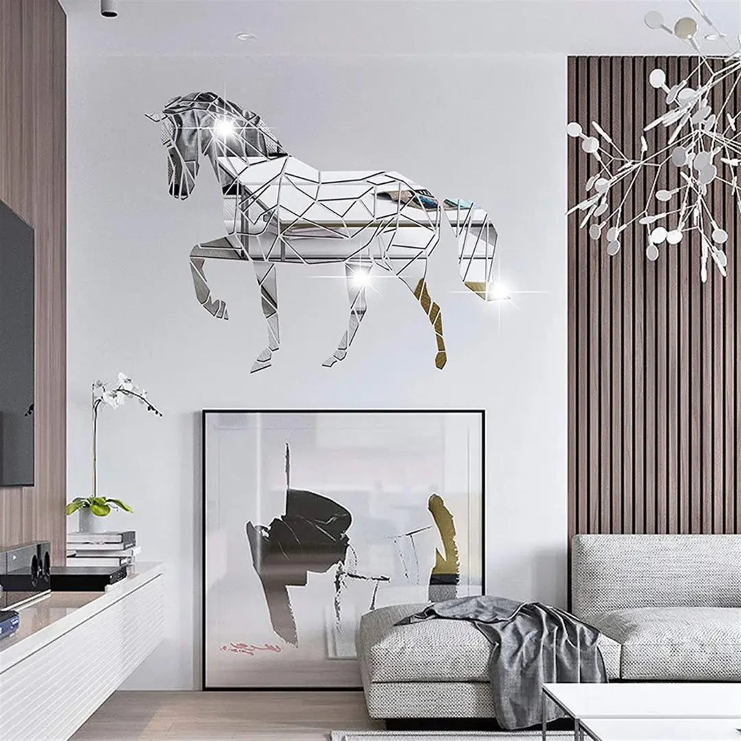 Large Horse Acrylic Mirror Wall Art | Statement Piece