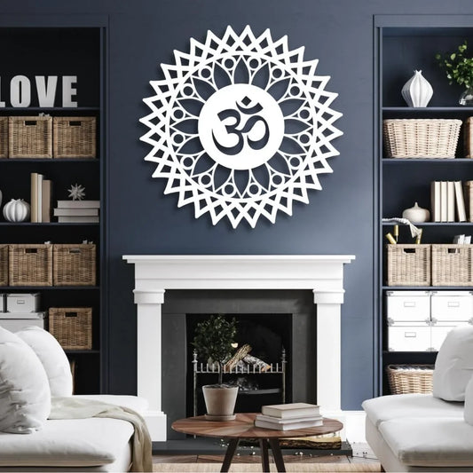 Lotus Mandala Om Acrylic Wall Art | Modern Home & Office Decor