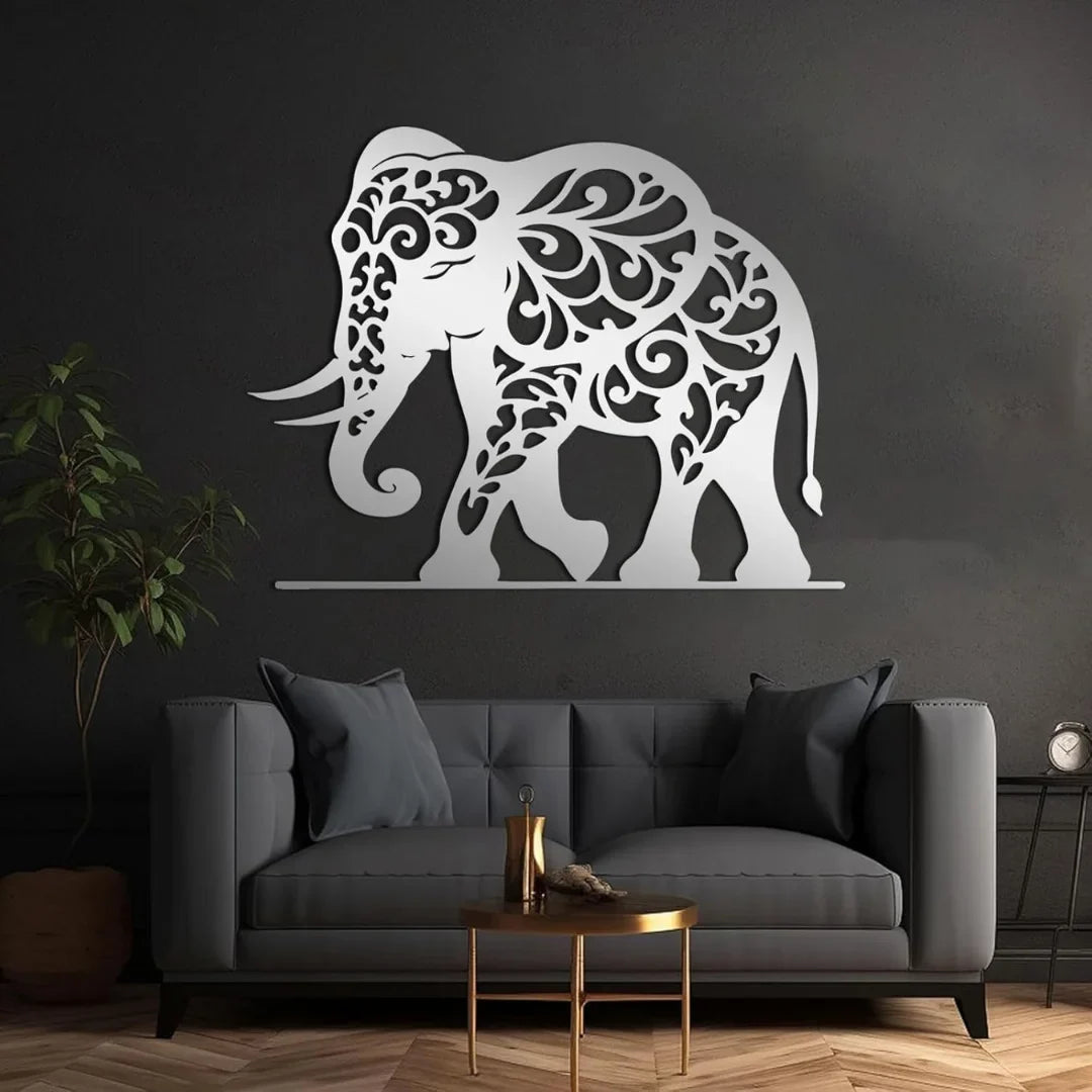 Majestic Elephant Acrylic Wall Art | Ultra-Gloss Modern Home Decor