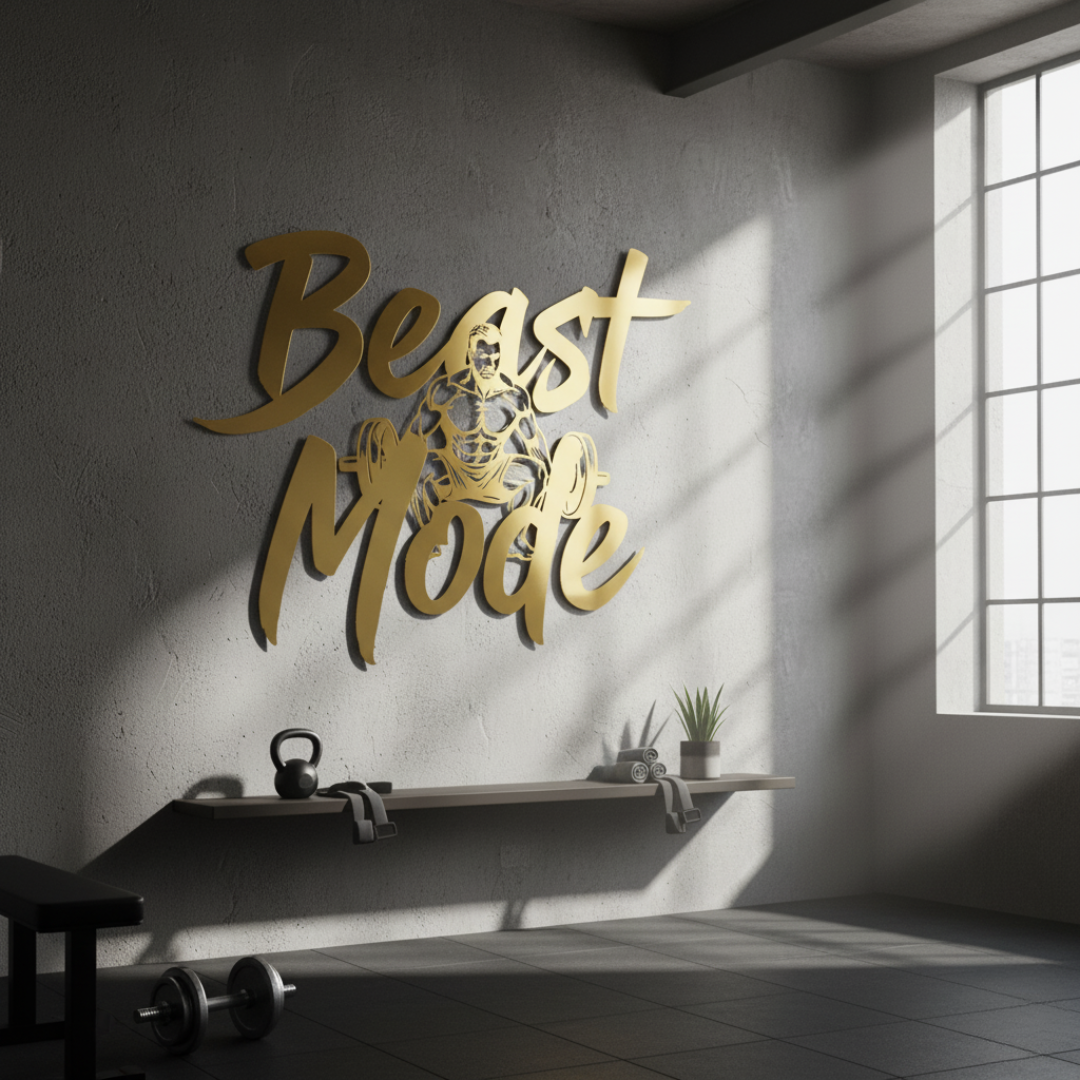 "Beast Mode" Acrylic Wall Art - Bodybuilding & Gym Decor