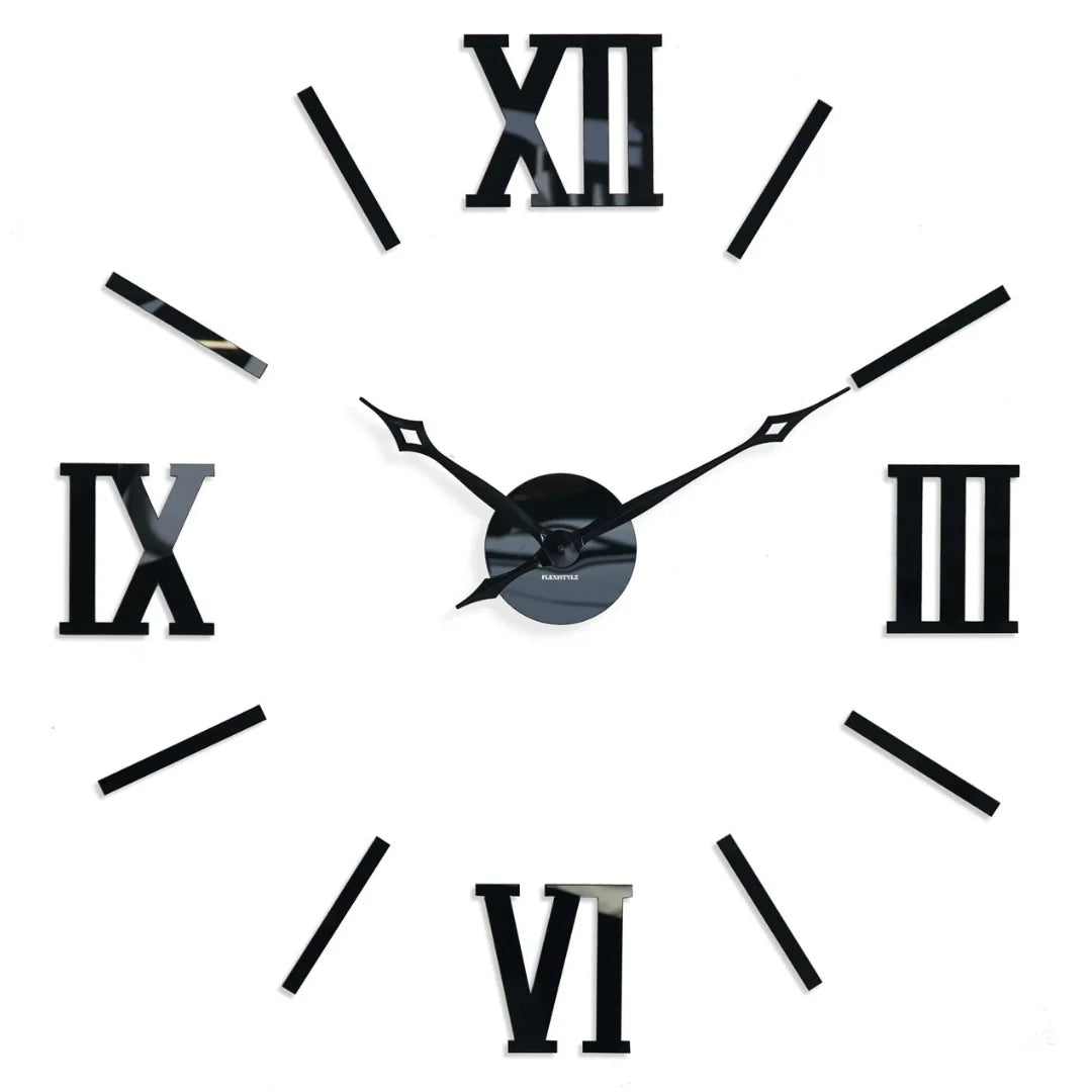 Giant DIY 3D Roman Numeral Wall Clock | Modern Acrylic Clock