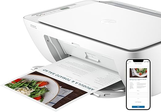 HP DeskJet Ink Advantage 2875 Wireless Print, Copy, Scan, All-in-One Printer - White