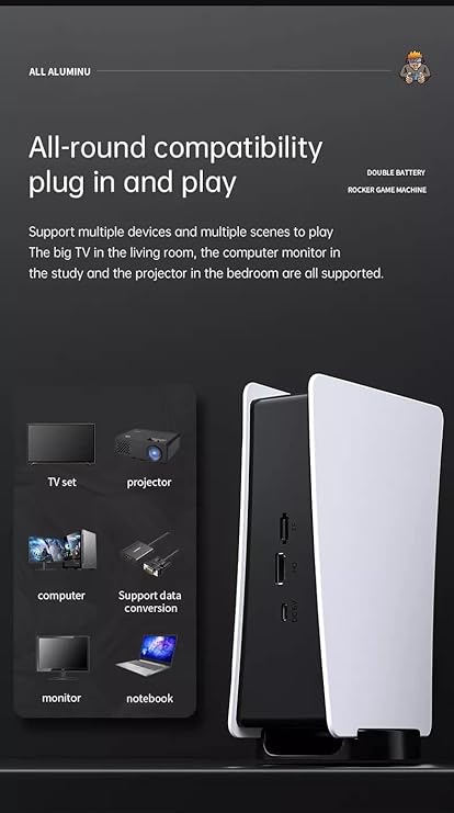 M5 Game Console 2.4GHz Wireless Controller, 4K HD, 15000+ Retro Games