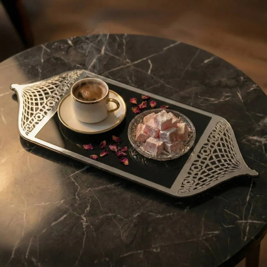 Ramadan Serving Tray Islamic Decor Mosque Dome Handles
