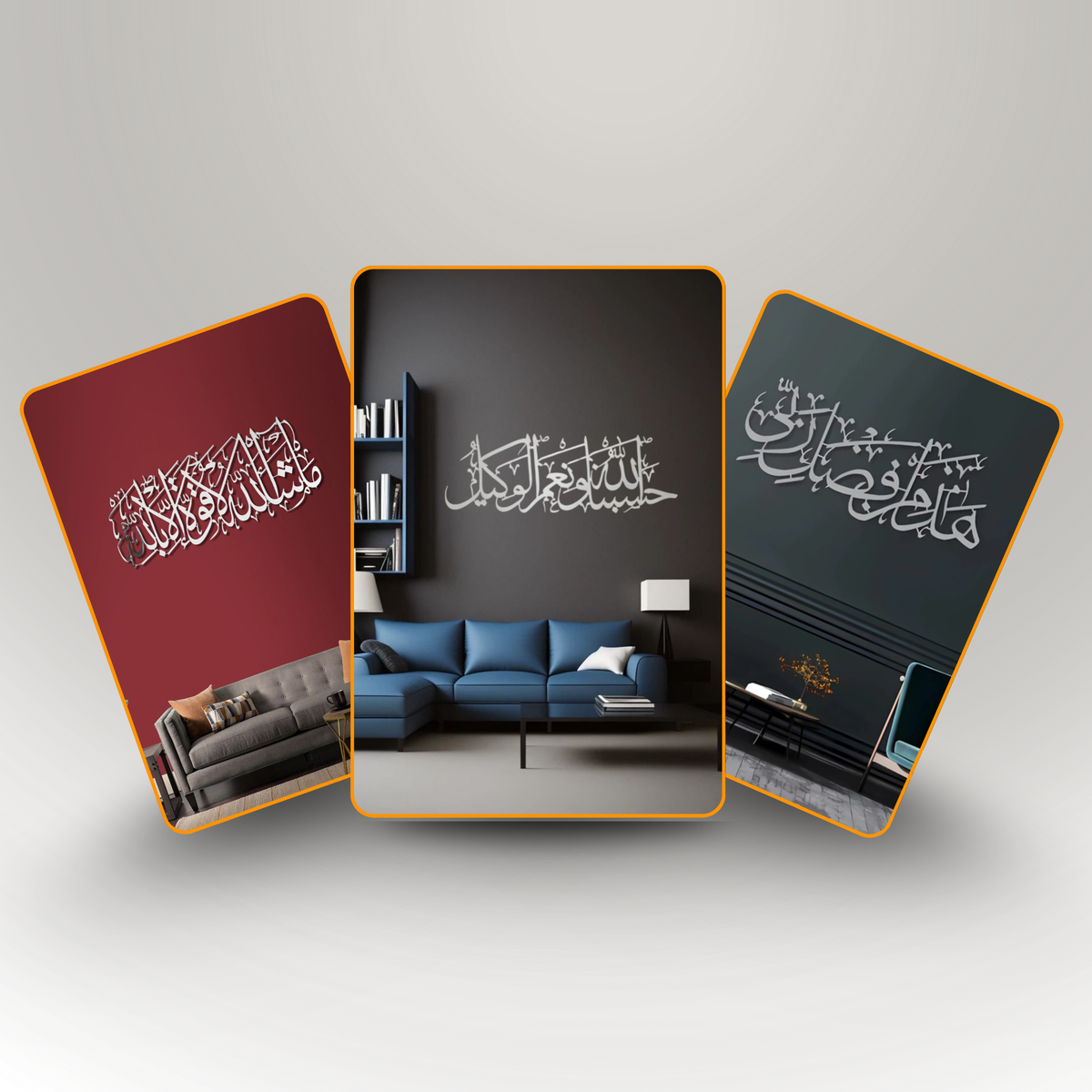 The Pillars of Faith Collection – 3-Piece Premium Acrylic Calligraphy Set