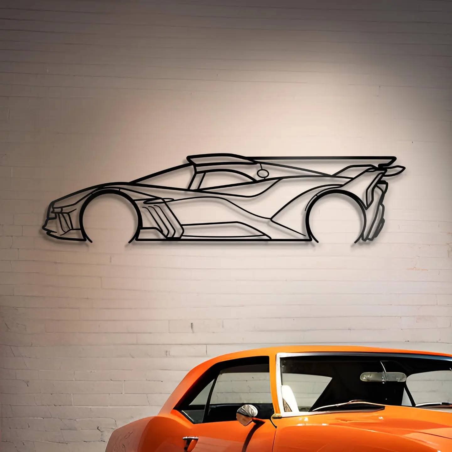 Luxury Car Outline Wall Art Set – Modern Automotive Wall Decoration