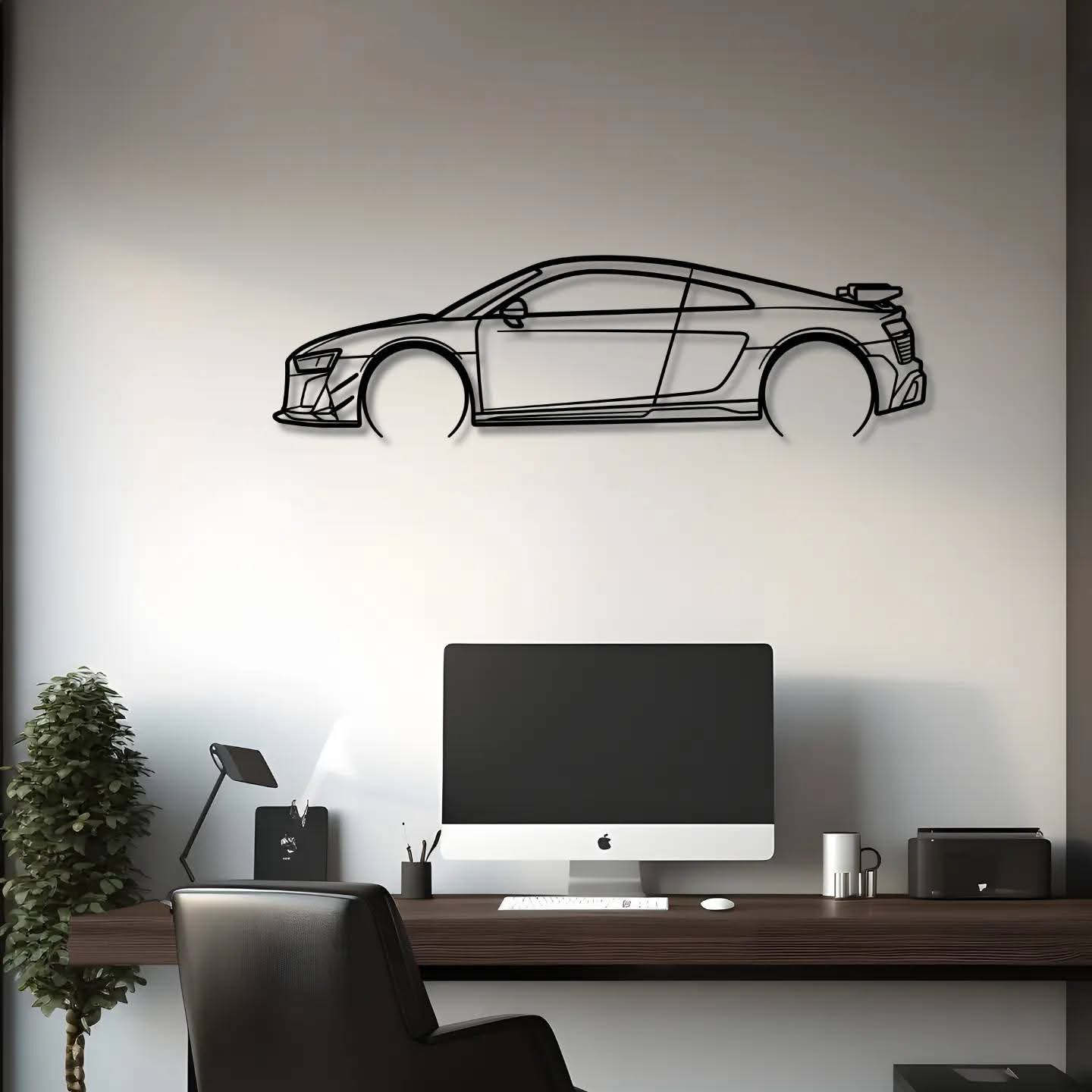 Luxury Car Outline Wall Art Set – Modern Automotive Wall Decoration